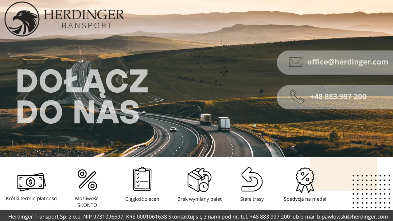 Ciężarówka Herdinger Transport – flota transportowa